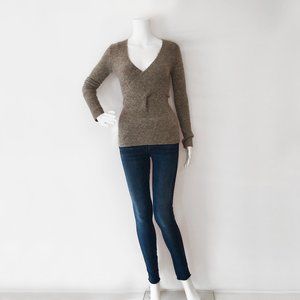 All Saints Faria Gray Reversible Jumper Sweater